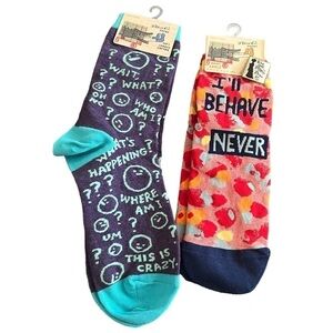 Blue Q Socks 2 Pairs NWT Womens Size 5 - 10
